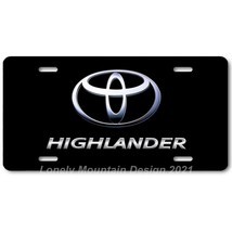 Toyota Highlander Inspired Art on Black FLAT Aluminum Novelty License Tag Plate - £14.38 GBP