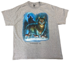 Liquid Blue 2007 Gildan Cherokee North Carolina Gray Wolf Pack T Shirt Size XL - £11.99 GBP
