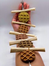 Waffle with Apple Stick Lollipop Treat For Rabbit, Hamster, Guinea Pig, ... - £9.42 GBP