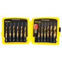 AUTOTOOLHOME Titanium Combination Drill Tap Bit Set 13PCS SAE and Metric... - $32.99