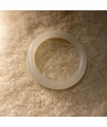 Hand made white Jade bangle bracelet (57mm) | Perfect natural untreated ... - $1,680.00