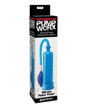 Pump Worx Silicone Power Pump Penis Vacuum Pump Blue - $28.50