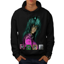 Anime Green Punk Girl Sweatshirt Hoody Colorful Men Hoodie - £16.71 GBP