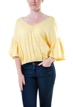 Free People Womens Top Relaxed Summer Yellow Size Xs - £37.96 GBP
