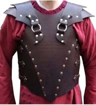 Medieval Brown Heavy Leather Mercenaries Brigandine, Viking SCA Renaissance - £123.39 GBP