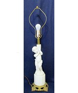 Antique White Bisque Porcelain Cherub Column with Gilt Bronze Base Table... - $3,412.44 MXN