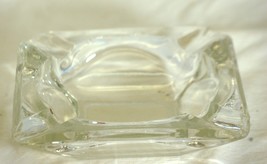 Anchor Hocking Clear Glass Square Ashtray 5-3/4&quot; Square - $14.84