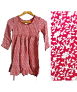 April Cornell Girls Dress 7 8 Red White Floral Romantic Cottagecore Part... - $1,400.90 MXN