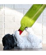 Ebros White and Black Shih Tzu Dog Wine Bottle Holder Kitchen Wine Cella... - €28,98 EUR