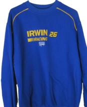 Chase Authentic Sweatshirt Medium Blue/Yellow Roush Racing Kenny Irvin 26 - £15.48 GBP