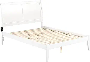 AFI Portland Queen Wood Platform Bed in White - £578.75 GBP