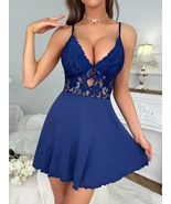 Women's Sexy Lingerie Lace V Neck Backless Cami Nightdress Sleepwear Ted... - $27.99