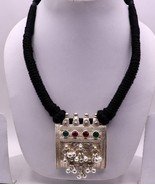 VINTAGE ANTIQUE SILVER AMULET BOX PENDANT  RAJASTHAN TRIBAL JEWELRY  osn02 - $541.59 CAD