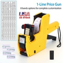 New Mx-5500 8 Digits Eos Price Tag Gun +50 White W/ Red Lines Labels + 1... - $29.99