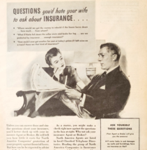 1944 Insurance Company Of North America Advertisement WW2 Era Protect DWP7C - $465.81 MXN