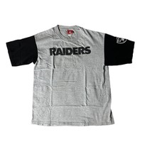 Vintage Y2K NFL Raiders Colorblock T-Shirt Tee Mens Large - $29.70