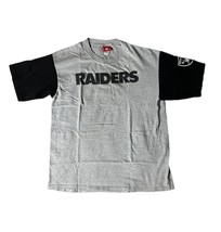 Vintage Y2K NFL Raiders Colorblock T-Shirt Tee Mens Large - £23.37 GBP