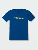 Volcom Men&#39;s Rippeuro Short Sleeve T-Shirt Royal Blue-Small - £14.93 GBP