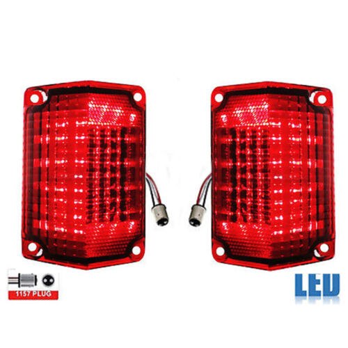 Primary image for 68 69 Chevy El Camino LED LH & RH Side Tail Brake Turn Signal Light Lens Pair