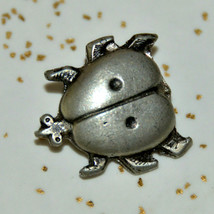 Vintage costume jewelry pewter bug insect beetle fly bee animal Brooch Pin - $19.79