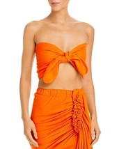 MSRP $195 Just Bee Queen Silvia Tie Front Crop Top Orange Size Large - £41.24 GBP