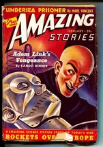 Amazing Stories Pulp 2/1940- Adam Link&#39;s Vengeance - £50.75 GBP