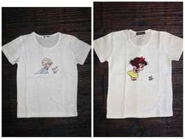NEW Boutique Princess Elsa Snow White Girls Short Sleeve Shirt Lot Size 4-5 - £10.27 GBP
