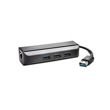 Kensington UA3000E USB 3.0 Ethernet Adapter and 3-Port Hub - Black  - $60.00