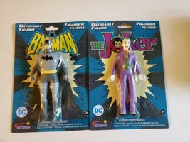 New NJCroce/DC Comics Batman + The Joker 5.5&quot; Bendable Figures #Dc 3905 / 3901 - £16.39 GBP