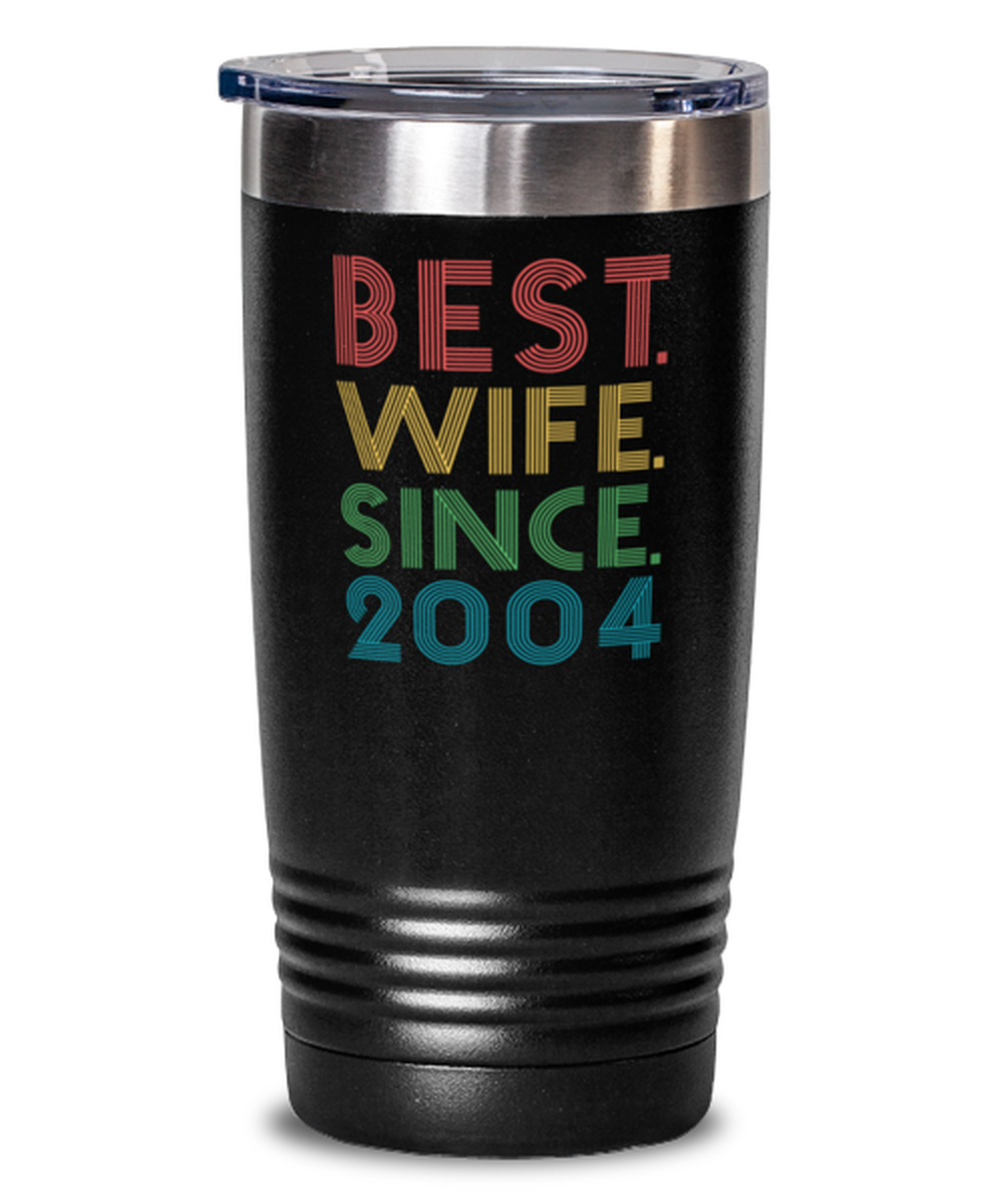 Best. Wife. Since. 2004 Wedding Anniversary Gift for Her Novelty Wife Tumbler