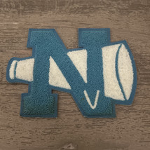 Vintage 1950s Cheerleader Varsity Letter Patch N Light Blue &amp; White Cheer - $15.00