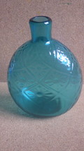 VINTAGE MUSEUM OF MODERN ART PAIRPOINT TEAL DAISY GLASS FLASK - €30,61 EUR