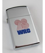 RARE Zippo Lighter 1973 slim vintage 98 WRC DC RADIO Advertising NEVER F... - $138.99