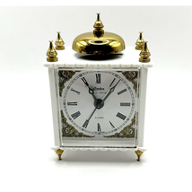 Linden Black Forest Alarm Clock Made in West Germany Brass Single Bell Works VTG - £29.50 GBP