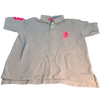 US Polo Assn Mens Official USPA Polo Shirt Gray Size L Cotton Short sleeve - £18.36 GBP