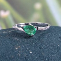 Emerald Anniversary Ring 5x7 mm Pear Emerald Designer Ring Emerald Promise Ring - £26.92 GBP