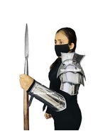 Handmade Steel Pauldron: Female Medieval Armor, For Roleplay and Cosplay... - $2,455.42 MXN