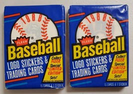 1988 Fleer Baseball Lot of 2 (Two) New Sealed Unopened Packs-* - £11.81 GBP