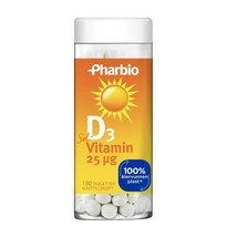 Pharbio D3 vitamin 25mg 180 tablets - £23.89 GBP