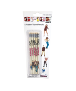 VINTAGE 1997 SPICE GIRLS SET OF 5 RUBBER TIPPED PENCILS NEW IN PACKAGE S... - $19.00
