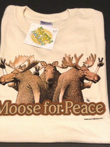 Moose T-shirt S 2XL Moose for Peace Unisex NEW NWT Natural Cotton Gildan... - €17,67 EUR
