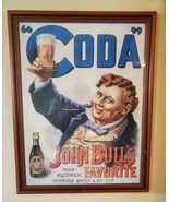 Vtg. Coda John Bull&#39;s Favorite Non-Alcoholic Beer Brewery Framed Picture... - £23.31 GBP