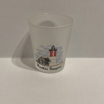 Vintage Old Souvenir Martha&#39;s Vineyard Shot Glass Massachusetts Lighthouse - £4.49 GBP