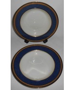 Set (2) Mikasa Grande Ivory IMPERIAL LAPIS PATTERN Rimmed Soup Bowls - $69.24 CAD