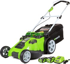 Greenworks 40V 20-Inch Cordless (2-In-1) Push Lawn Mower, 4.0Ah + 2.0Ah ... - $419.99