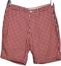 Ralph Lauren Polo Shorts Men&#39;s 34 Medium Red &amp; White Check Patriotic Picnic - $26.44