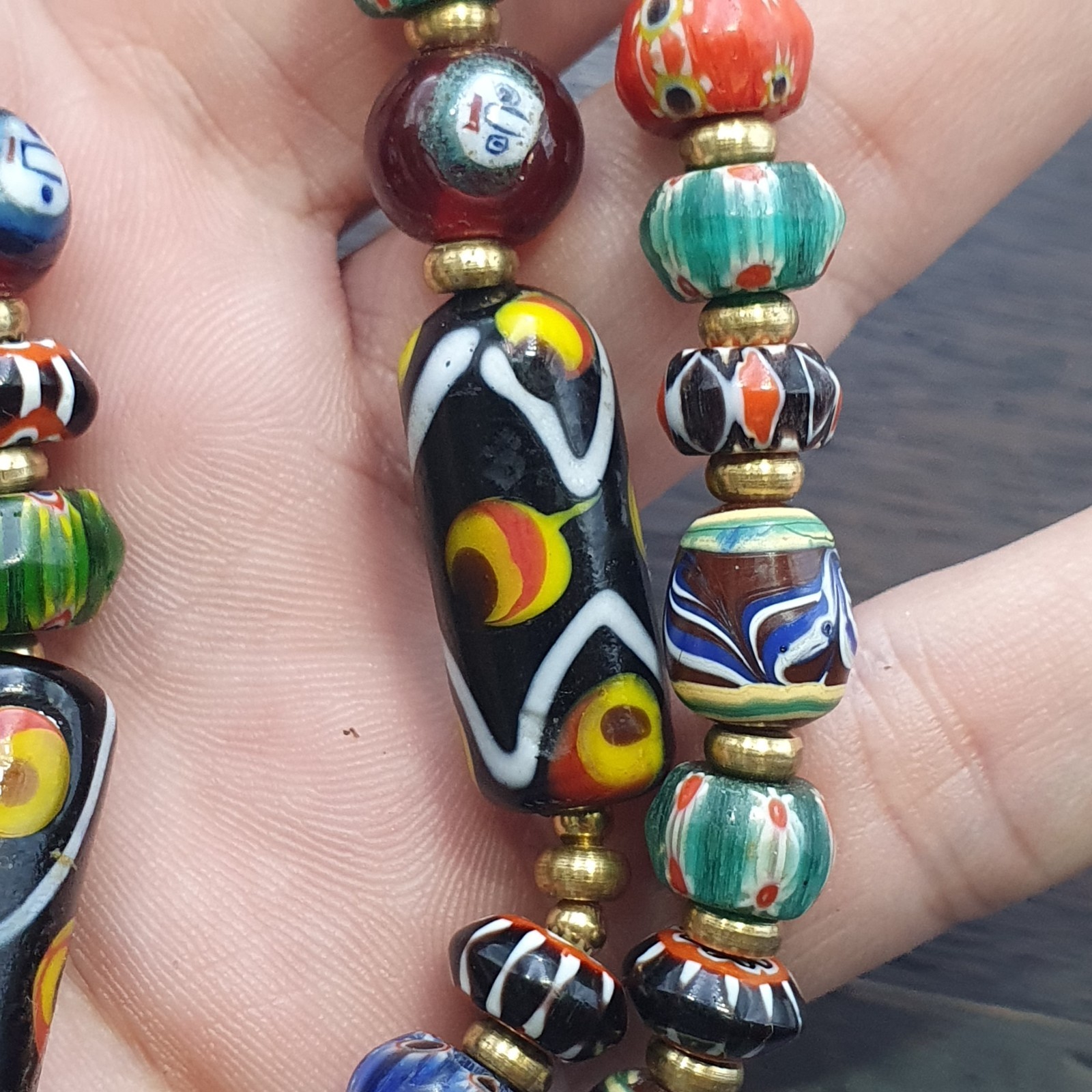 Venetian Style Glass Beads Necklace – Murano Style Facel & Floral Jewelry Item image 8