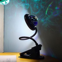 LED Folding Book Light Table Lamp Dimmable w mini Projector USB Recharge - £18.55 GBP