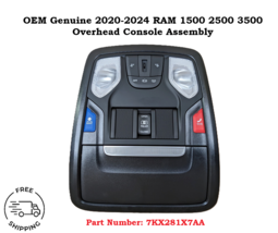 7KX281X7AA OEM Genuine 2020-2024 RAM 1500 2500 3500 Overhead Console Ass... - $98.01