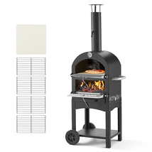 VEVOR Outdoor Pizza Oven, 12" Pellet Fire Ovens, 2-Layer Pizza Oven Wood... - $129.99